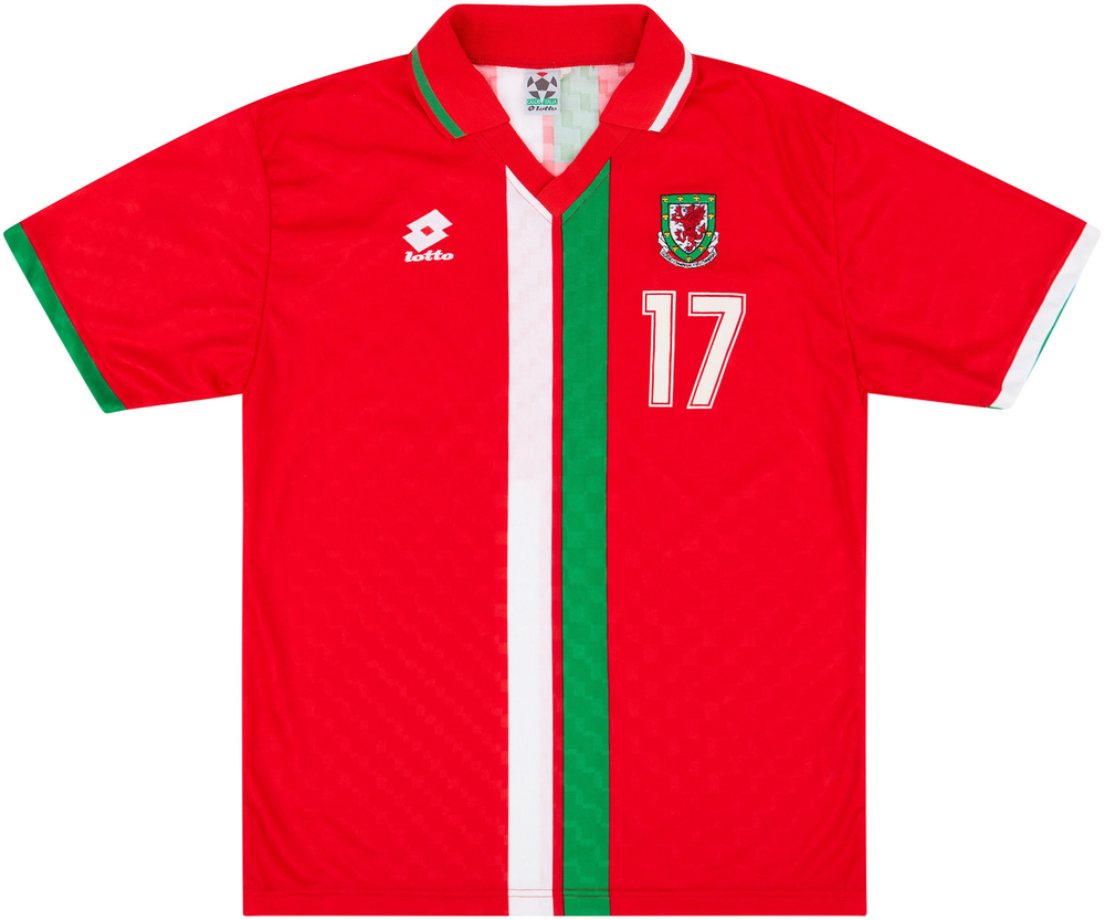 1996-98 Wales Match Issue Home Shirt #17 (Blackmore)-Match Worn Shirts Wales Certified Match Worn