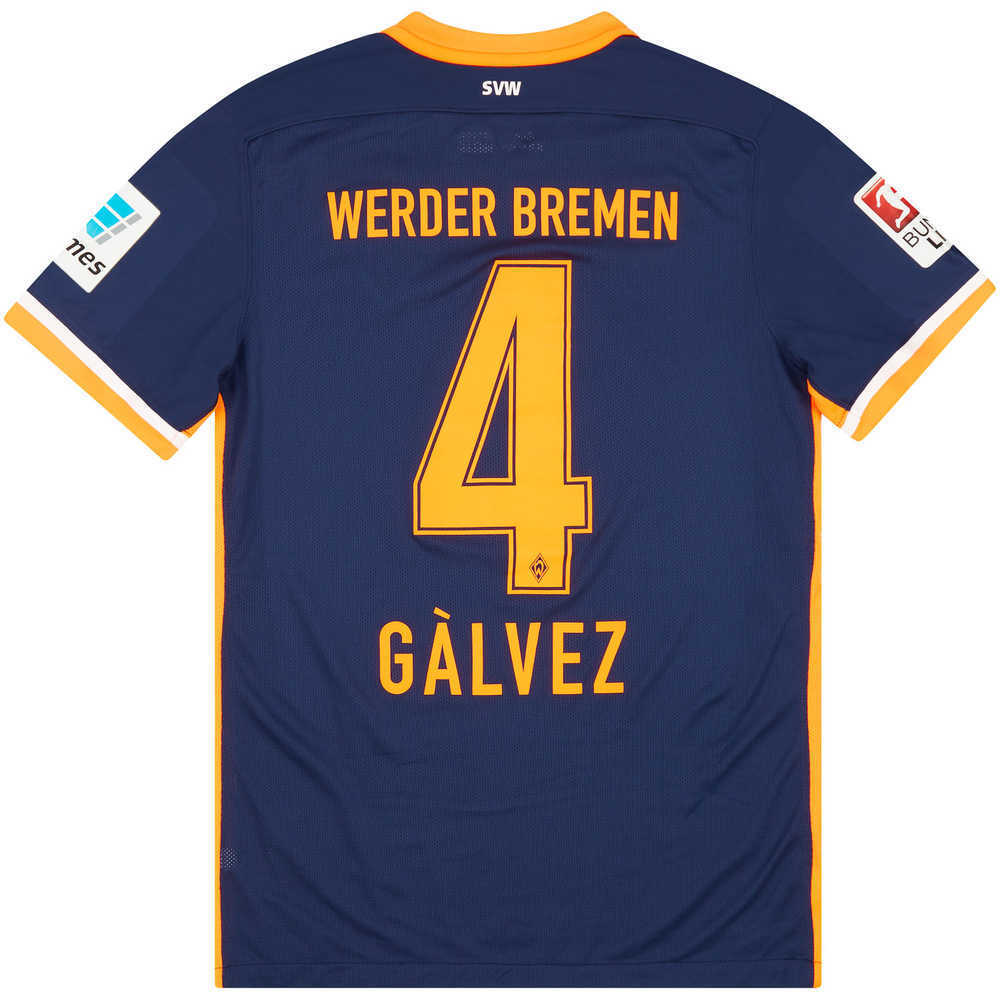 2015-16 Werder Bremen Match Issue Away Shirt Gálvez #4