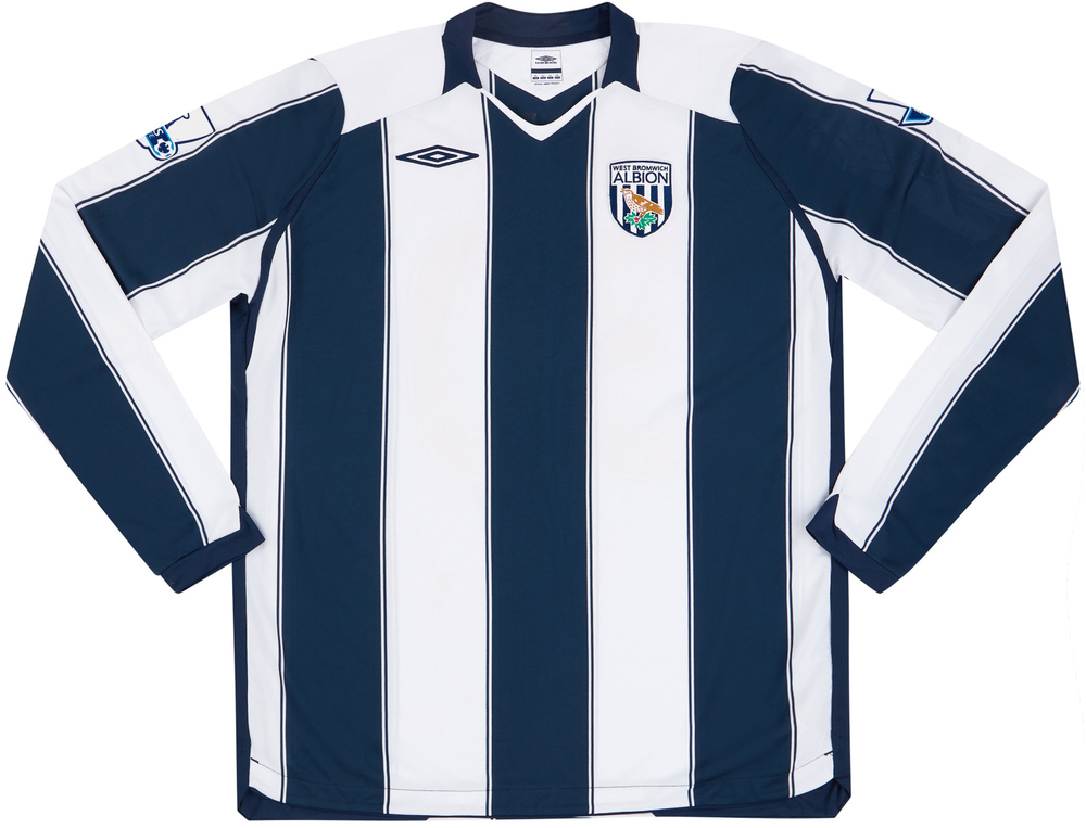2008-09 West Brom Match Issue Home L/S Shirt Donk #30-West Brom Match Worn Shirts Certified Match Worn