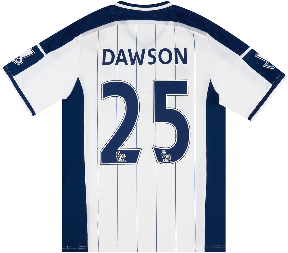 2014-15 West Brom Match Worn Home Shirt Dawson #25-Match Worn Shirts West Brom UK Clubs Certified Match Worn New Products