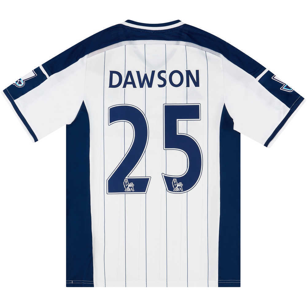 2014-15 West Brom Match Worn Home Shirt Dawson #25