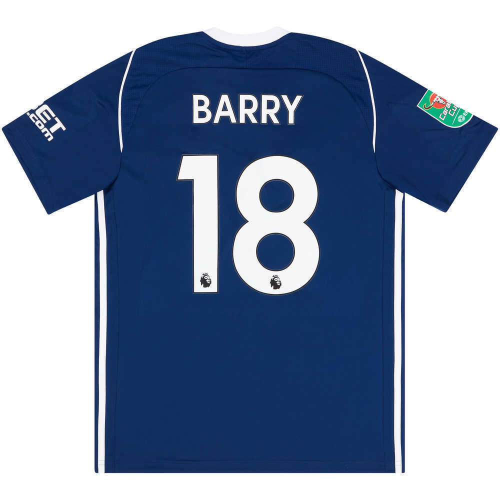 2017-18 West Brom Match Issue Carabao Cup Home Shirt Barry #18