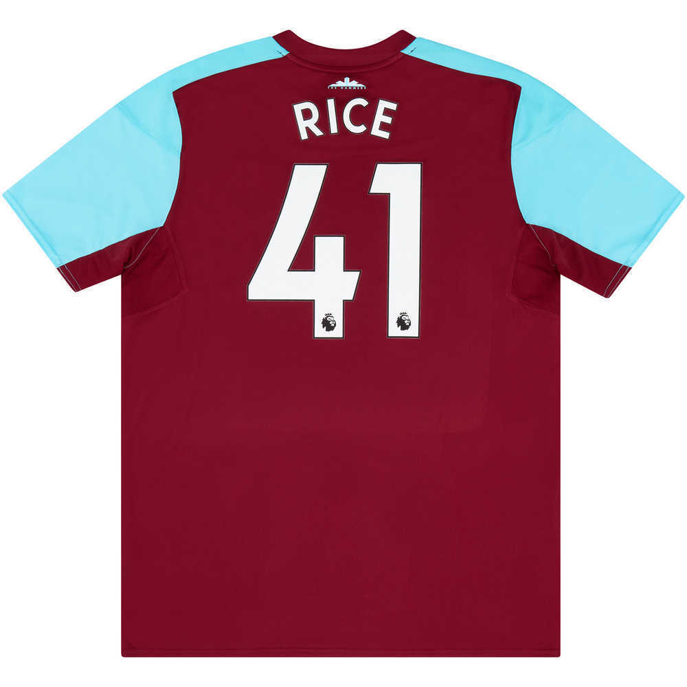 2017-18 West Ham Home Shirt Rice #41 (Very Good) XL