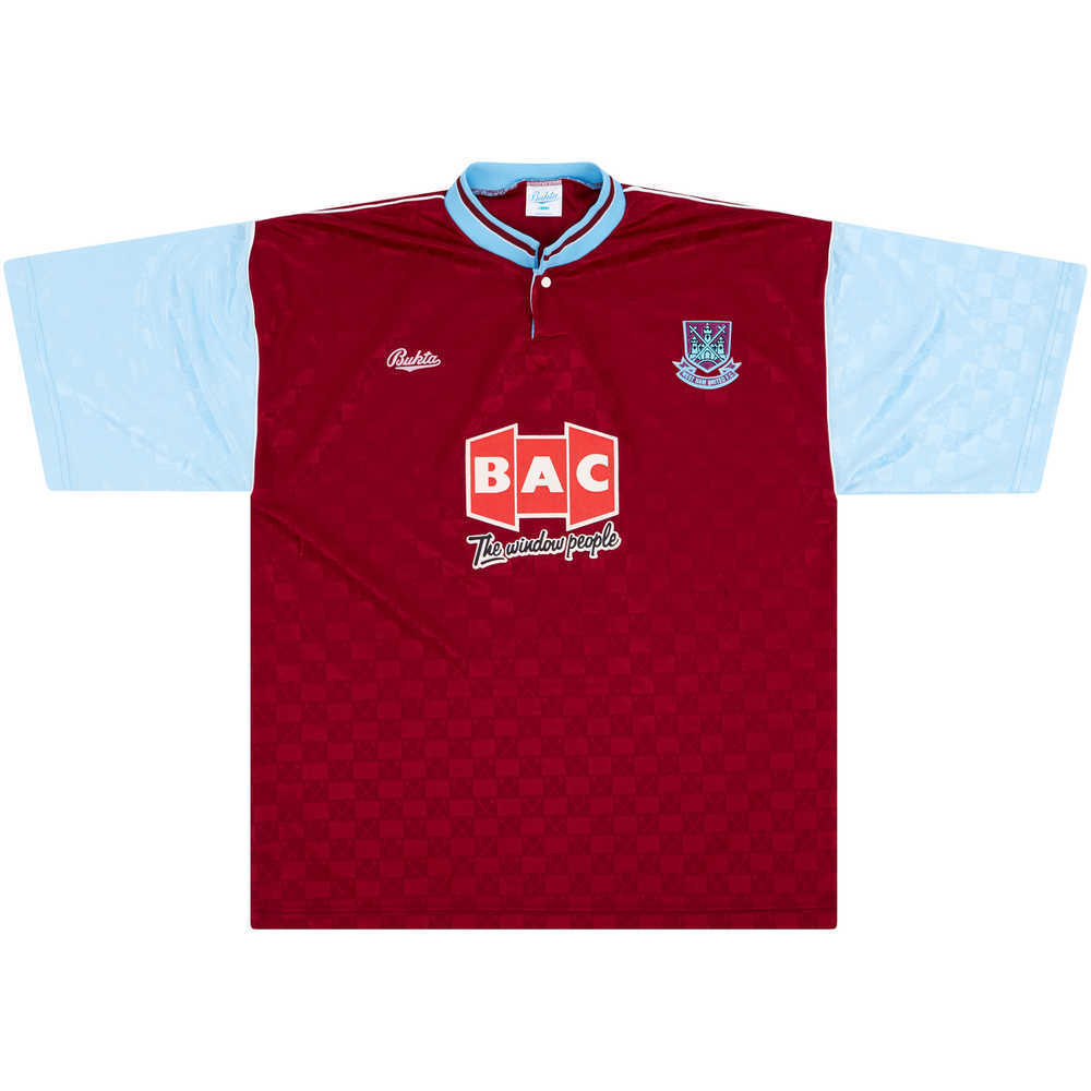 1990-91 West Ham Home Shirt (Excellent) M