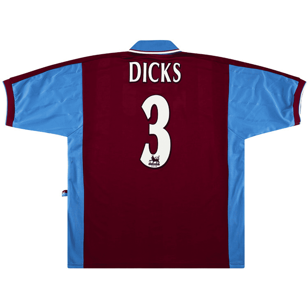 1997-98 West Ham Home Shirt Dicks #3 (Very Good) XXL