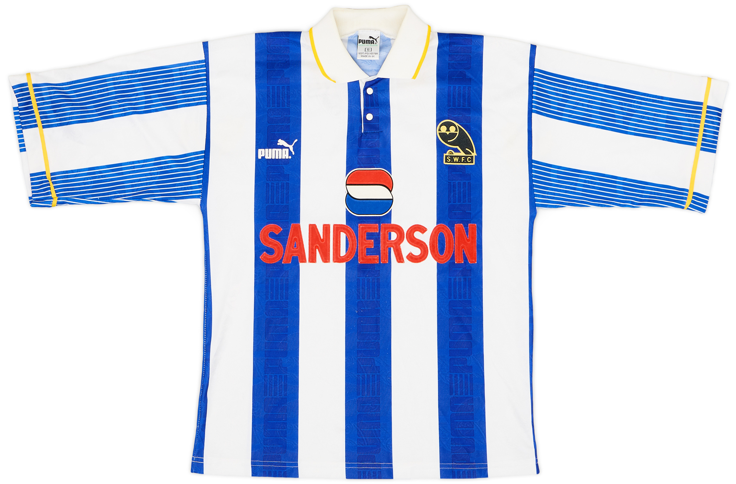 1993-95 Sheffield Wednesday Signed Home Shirt - 8/10 - ()
