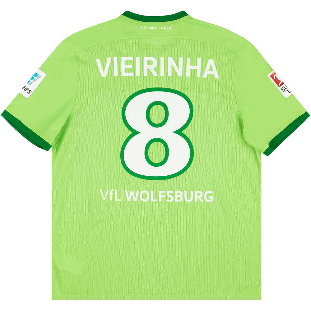 2016-17 Wolfsburg Home Shirt Vieirinha #8 (Very Good) XL