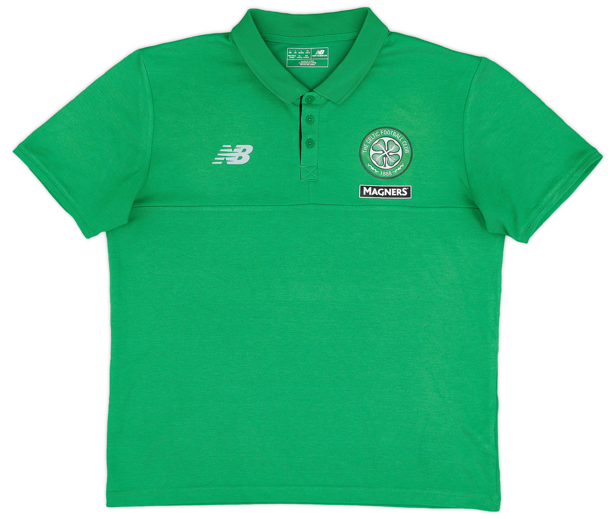 2015-16 Celtic New Balance Polo Shirt - Excellent 8/10 - (L)