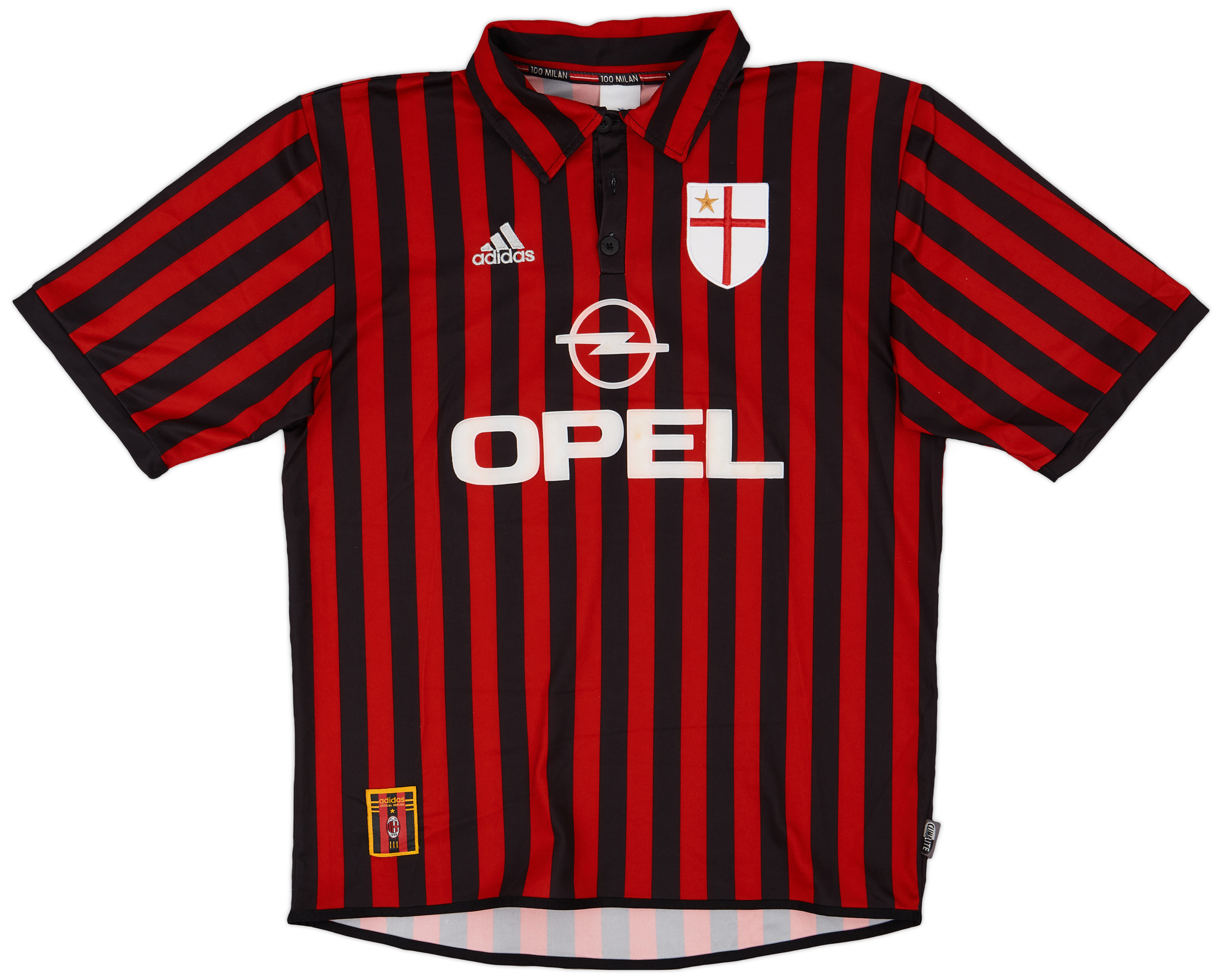 1999-00 AC Milan Centenary Signed Home Shirt - 8/10 - ()