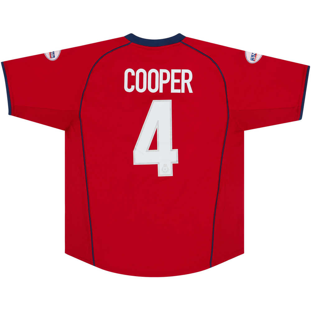 2003-04 York City Match Issue Home Shirt Cooper #4