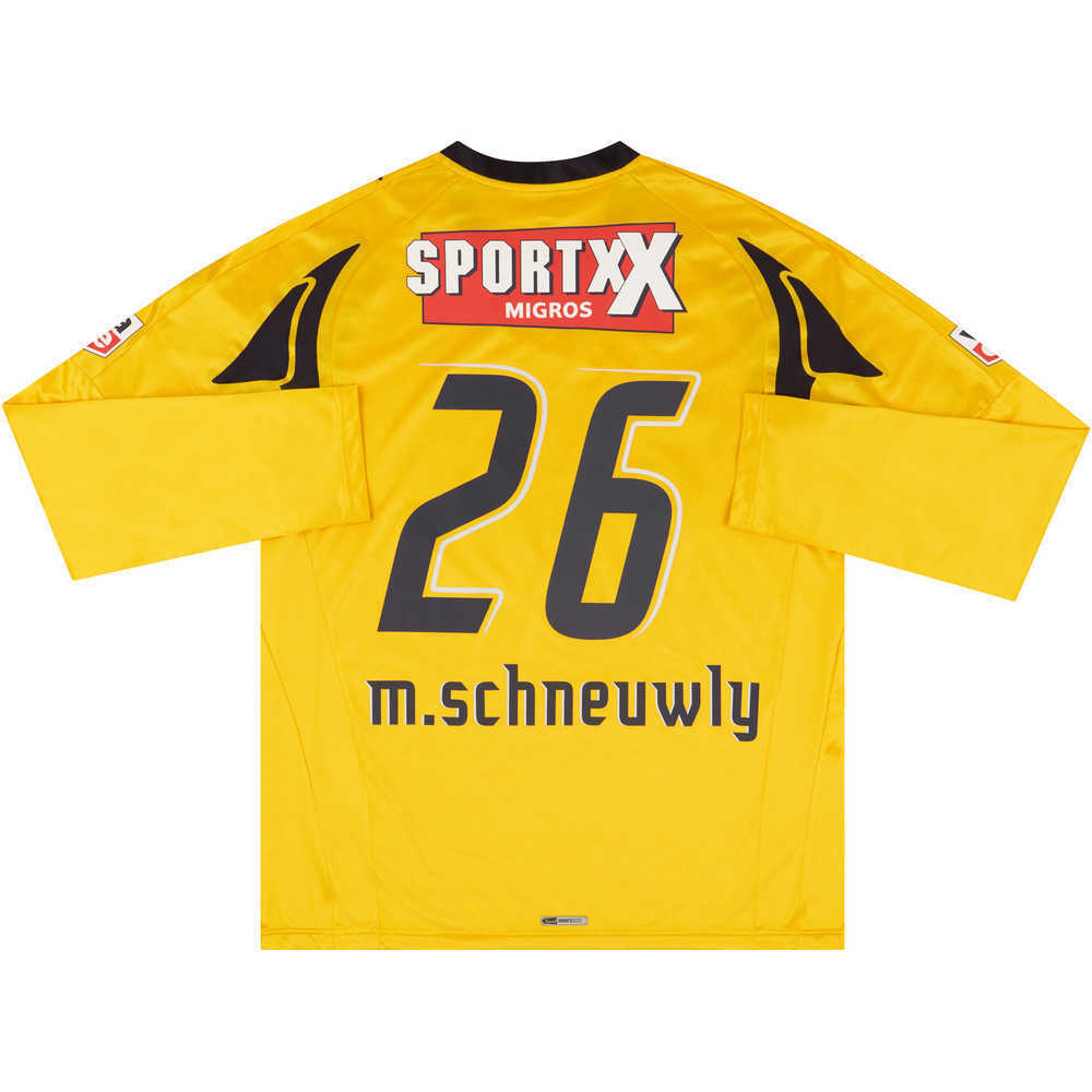 2008-09 BSC Young Boys Match Issue Home L/S Shirt M.Schneuwly #26
