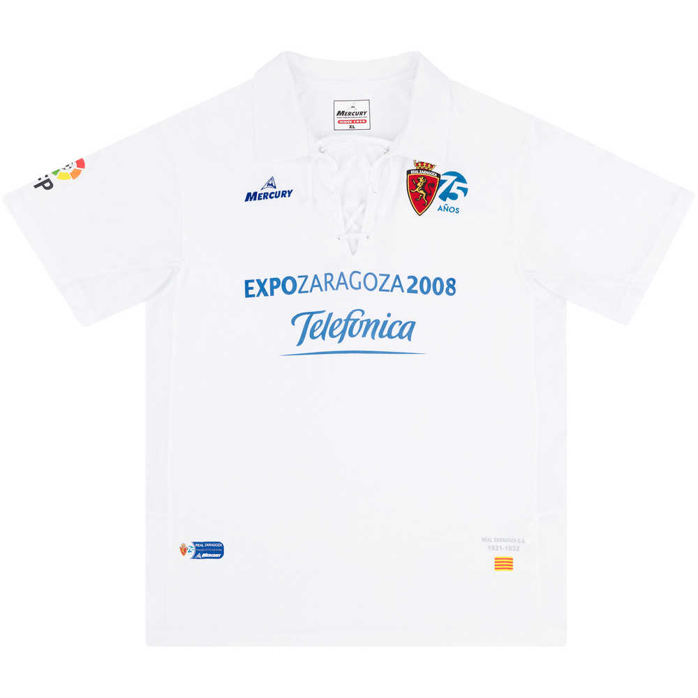 2007-08 Real Zaragoza Home Shirt (Excellent) XL